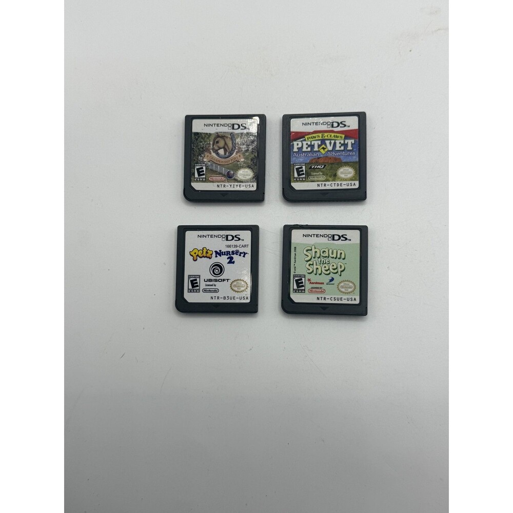 Shaun The Sheep Petz Nursery 2 Pony Pet Vet Nintendo DS Game Lot E Kids THQ